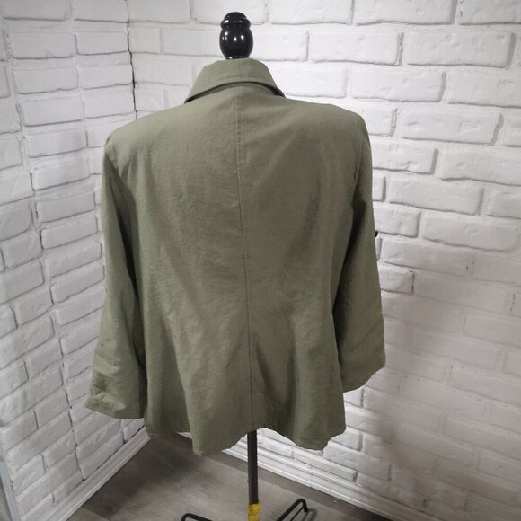 Conrad C Petite Woman Ladies Size 16 Made in Canada Sage Green Blazer - Picture 2 of 9